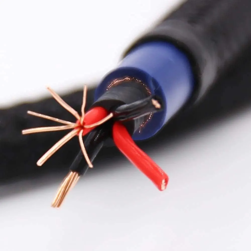 Viborg Hi-end XLR Cable 3.3FT Audio Signal Cable Multiplex Pure Copper 4 Cores 4MM2 Mic 3 Pin Interconnect Cable HiFi XLR Male to Female XLR Microphone Cable for Mixer Soundbox Amplifiers