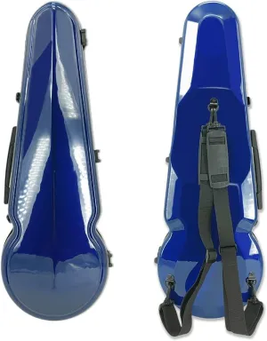 Viola Case 16 inch Carbon Fiber fit for 15-16.5 inches viola with adjustable backstraps Lightweight strong Hard shell waterproof (Blue)