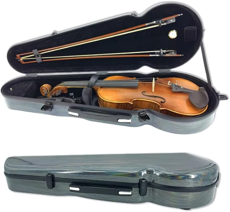 Viola Case 16 inch Carbon Fiber fit for 15-16.5 inches viola with adjustable backstraps Lightweight strong Hard shell waterproof (Multicolour)