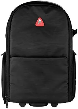 Vivitar Series 1 Trolley DSLR Camera Backpack Case with Wheels (Black)