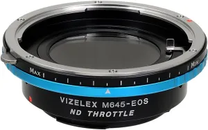 Vizelex ND Throttle Lens Mount Adapter from Fotodiox Pro - Mamiya 645 (M645) Lens to Canon EOS (EF, EF-s) Camera - with Built-in Variable ND Filter (ND2-ND1000)