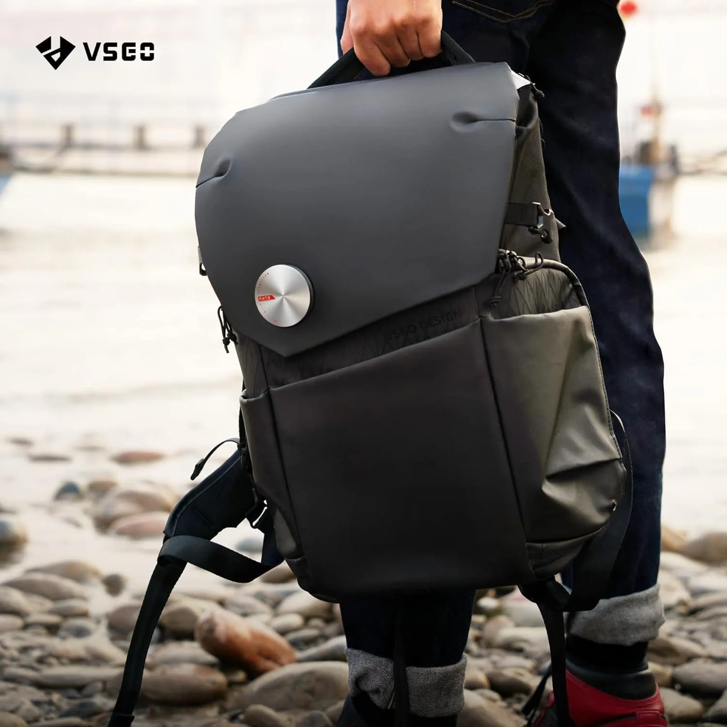 VSGO Camera and Drone Backpack Waterproof,16L Compatible for Sony Canon Nikon Camera, DJI RS3 Stabilizers, Lens Tripod Accessories 15.6 inch Laptop Compartment Quick Take Out