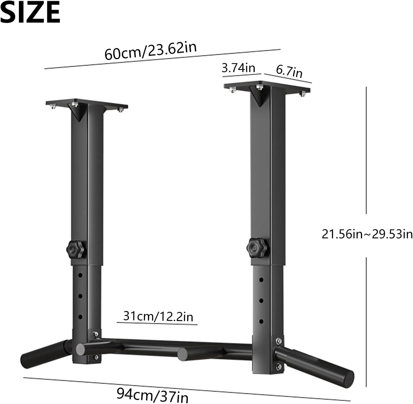 Wall Mounted Pull-Up Bar for Home Gym, Adjustable Multifunctional Fitness Equipment with 4 Grip Positions - Perfect Strength Training Bar for Pull Up & Core Workouts in Office/Apartment/Dorm