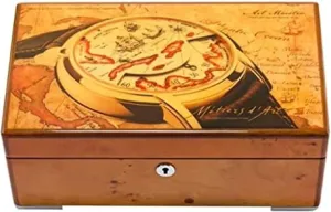 Watch Box Watch Case Watch Stand Watch Winder 4 Grids Solid Wood Watch Box Case Professional Holder Organizer for Clock Watches Jewelry Watch Case Display,A,25X14X10.2cm