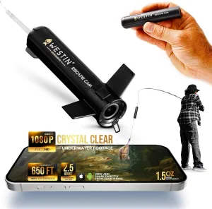 Westin Escape Cam – Ultra Compact Lightweight Underwater Fishing Camera – 1080 P – Waterproof – Watch Your Video on iPhone or Android.