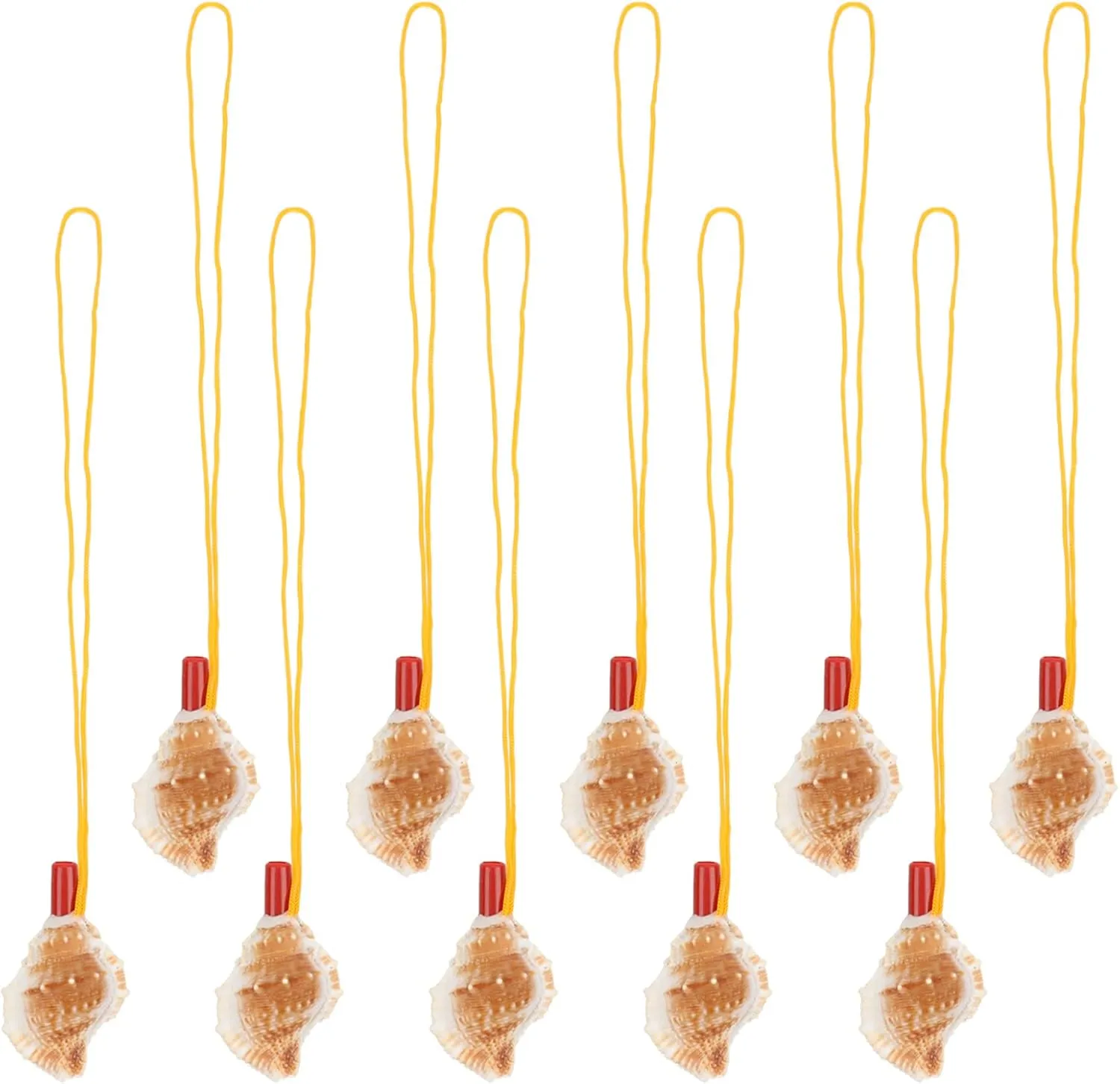 Whistle Necklace, 20 Pcs Small Conch Whistle with Lanyard, Nautical Conch Necklace Creative Funny Musical Whistle Toys Travel Sea Shell Conch Whistle