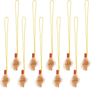 Whistle Necklace, 20 Pcs Small Conch Whistle with Lanyard, Nautical Conch Necklace Creative Funny Musical Whistle Toys Travel Sea Shell Conch Whistle