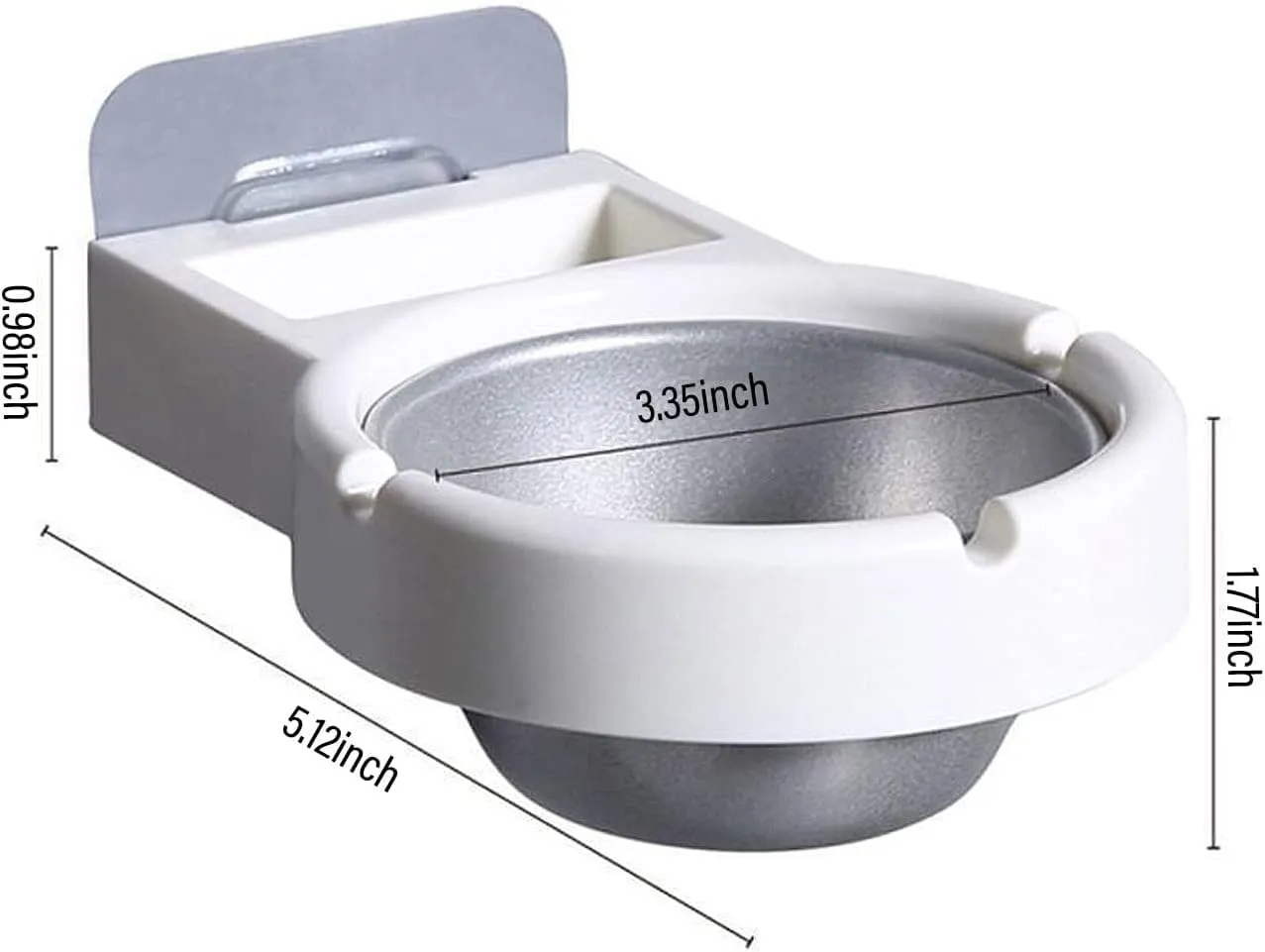 Whixant Stainless Steel Wall-Mounted Ashtray & Cigarettes Storage Rack, Versatile Organizer for Balconies, Tables, Bathroom, Toilet, and Office Practical Cigarettes Lighter Storage Tool Box