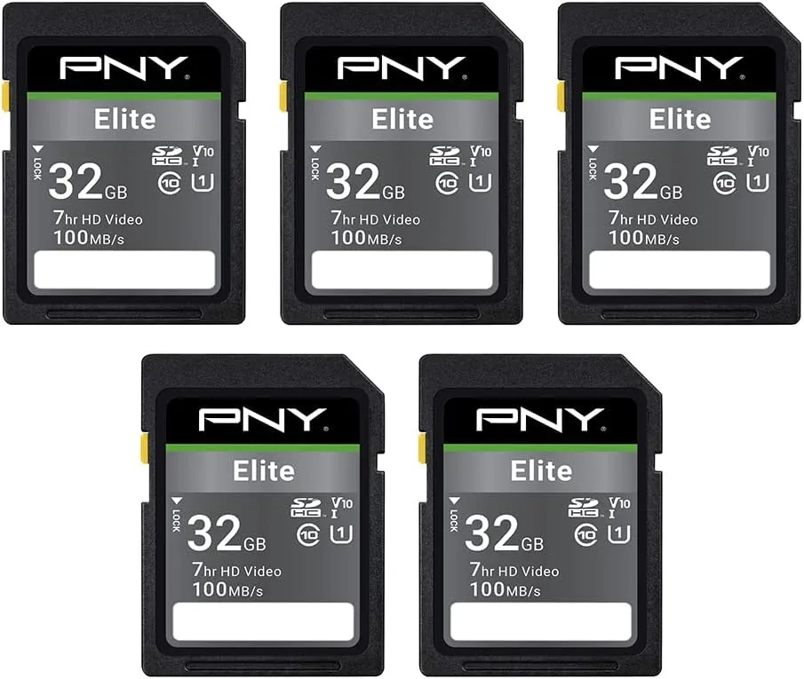 Wildgame Innovations Terra Extreme 14 Megapixel IR Trail Camera | Still Images and Video & PNY 32GB Elite Class 10 U1 V10 SDHC Flash Memory Card 5-Pack - 100MB/s Read