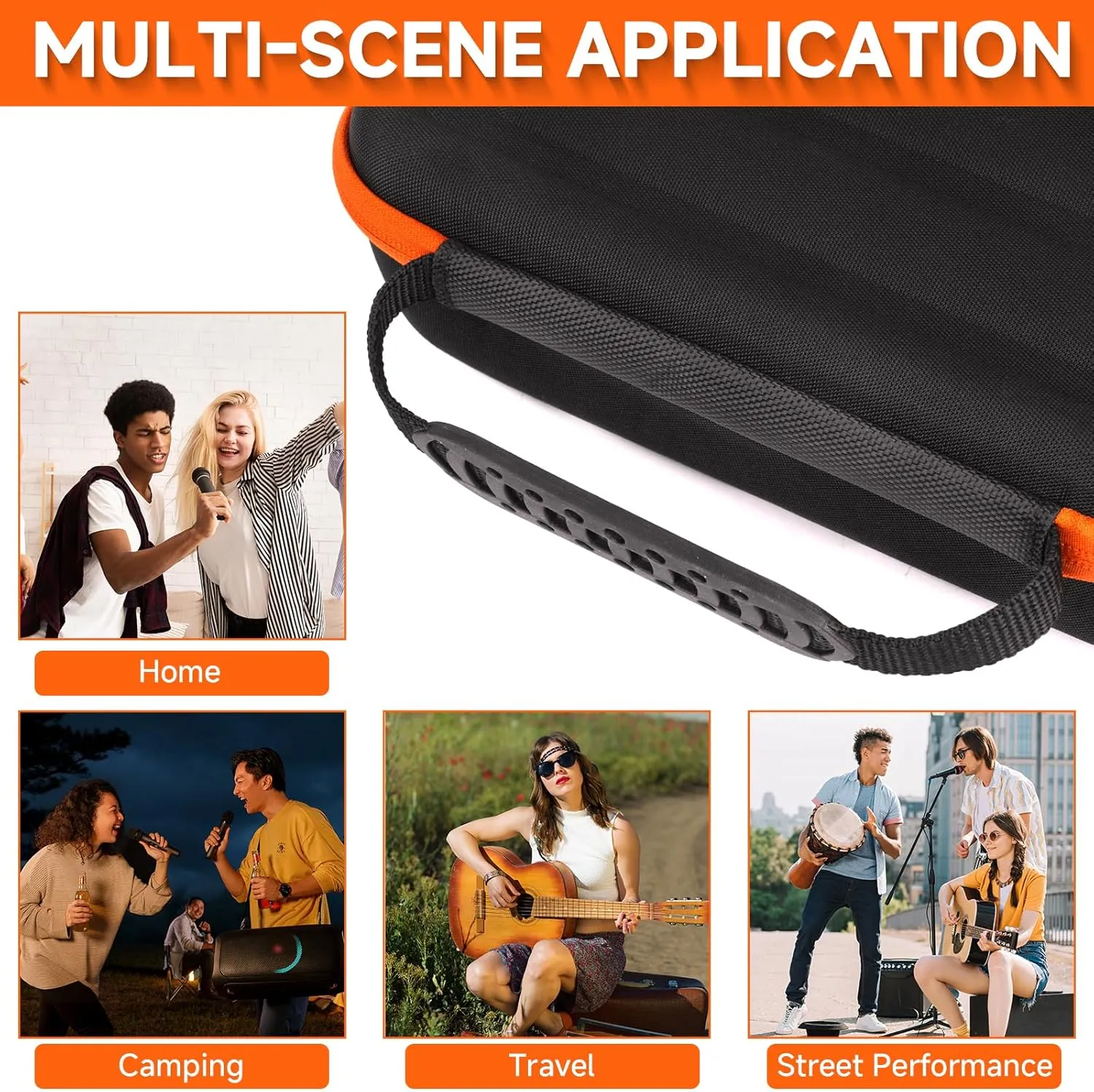 Wireless Microphone Case Compatible with JBL PartyBox Wireless Mic - 2X Digital Wireless Microphones,Protable Mic Travel Bag Storage Box for Receivers,Adapters,AA Batteries,Charger,Black (Box Only)