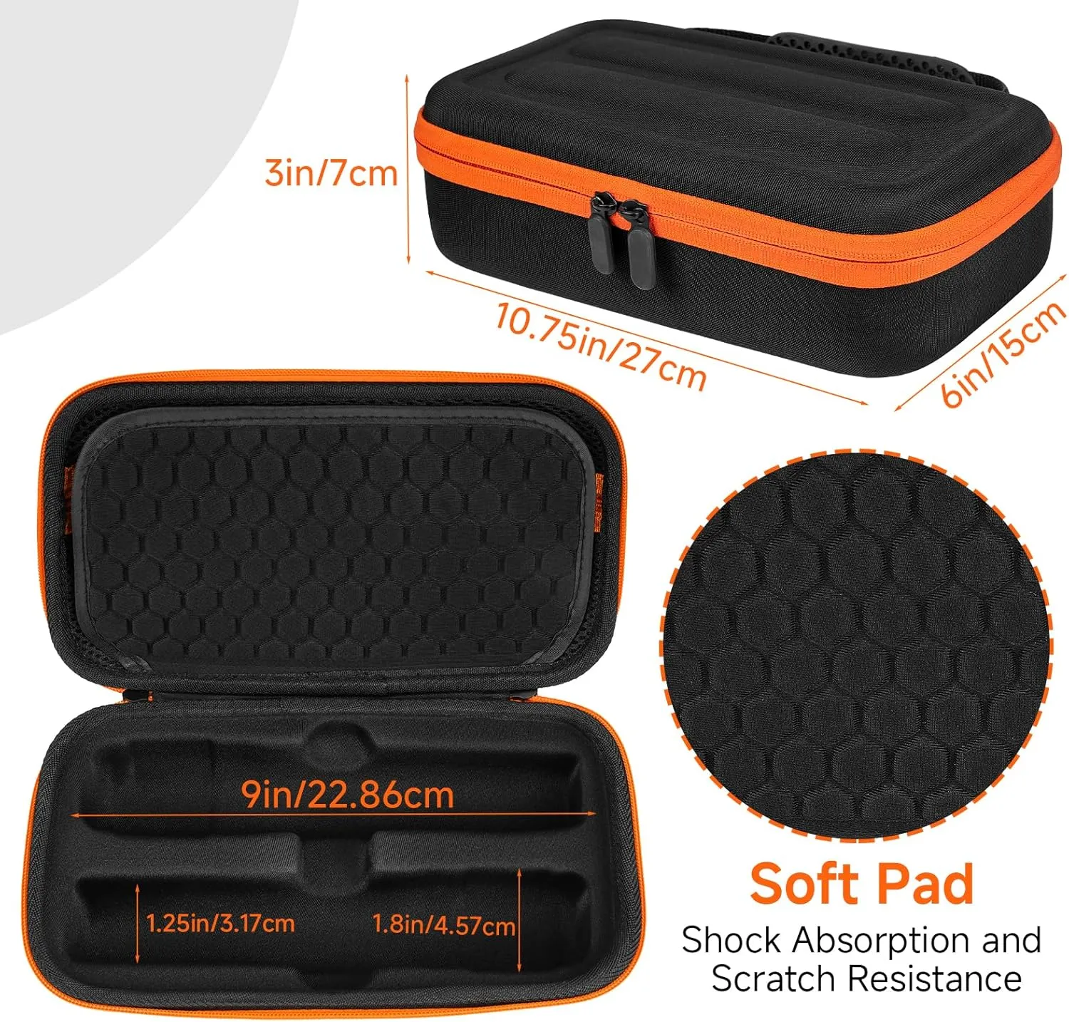 Wireless Microphone Case Compatible with JBL PartyBox Wireless Mic - 2X Digital Wireless Microphones,Protable Mic Travel Bag Storage Box for Receivers,Adapters,AA Batteries,Charger,Black (Box Only)