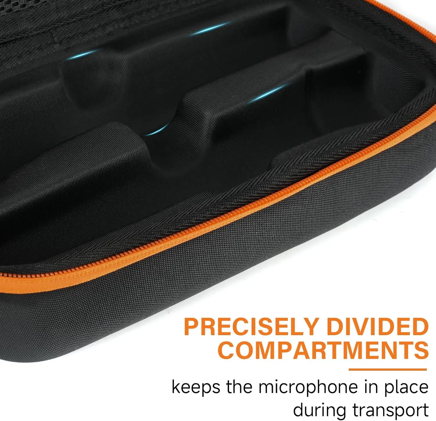 Wireless Microphone Case Compatible with JBL Wireless Two Microphone System,Protable Handheld Dual Mic Travel Bag Storage Box for Receivers, Adapters, AA Batteries(Box Only)