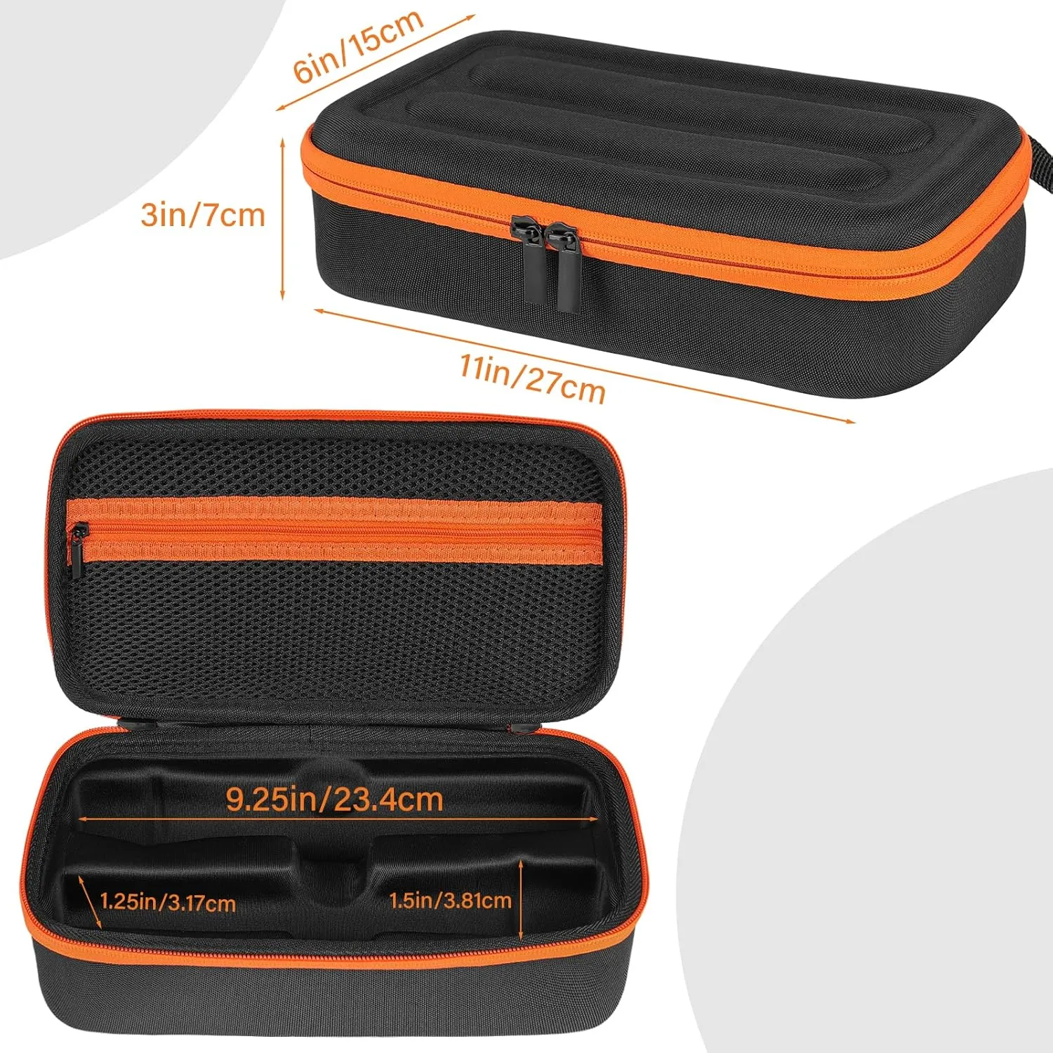 Wireless Microphone Case Compatible with JBL Wireless Two Microphone System,Protable Handheld Dual Mic Travel Bag Storage Box for Receivers, Adapters, AA Batteries(Box Only)