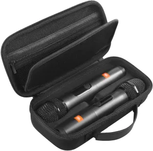 Wireless Microphone Portable Carrying Case Compatible with JBL Wireless Two Microphone System, Dual Mic Hard Bag Suitable for Travel and Home Storage (Charcoal Black)