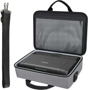 Wireless Mobile Printer Case Compatible with Canon PIXMA TR150/ iP110 Printers, Potable Travel Storage Bag Fit for Printer Charger, Ink Cartridges, Batteries and Accessories (Box Only) -Grey