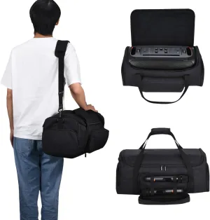 Wireless speaker Storage bag suitable for PARTYBOX ON THE GO Store two microphones Side pockets can store personal items such as phones and keys Outdoor entertainment Street performances Portable