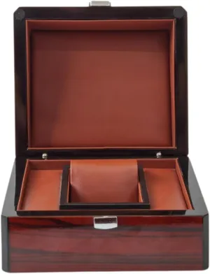 Wood Single Watch Box Watch Gift Box for Men Portable Watch Organizer Watch Case Watch Travel Case for Store Home Apartment/1205
