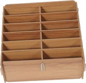 Wooden Card Deck Storage Box Multi-grid Organizer for Trading Cards Compact Design Smooth Edges Portable Case for Outdoor Games
