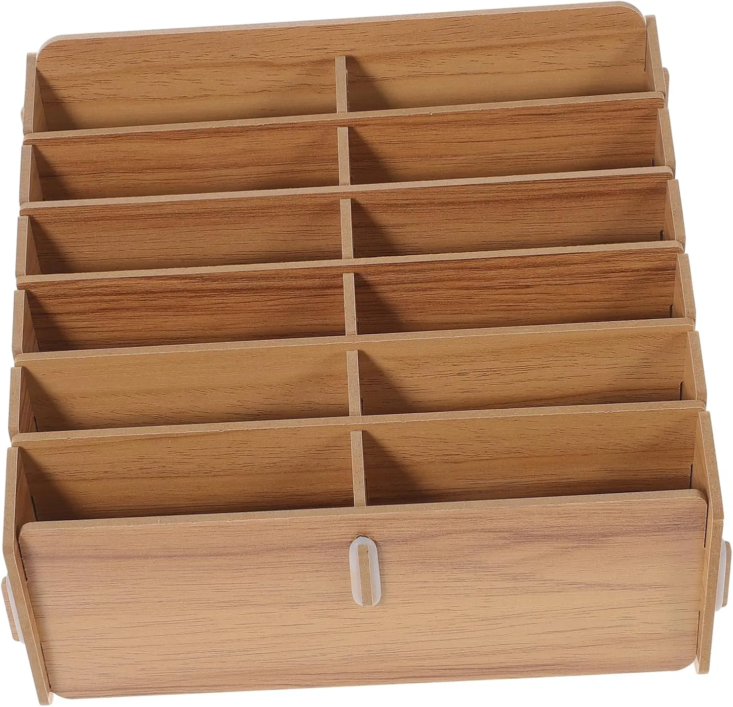 Wooden Card Deck Storage Box Multi-grid Organizer for Trading Cards Compact Design Smooth Edges Portable Case for Outdoor Games