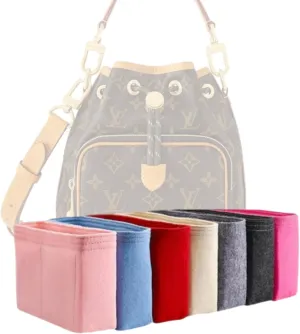 Xoppia Bag Organizer compatible with Celine Teen Clara Bag. Felt Insert Liner for Women Handbag. (Beige, Style A: Exposure)