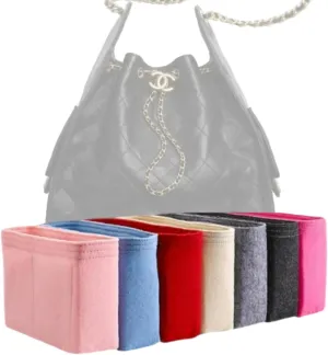 Xoppia Bag Organizer compatible with Chanel 25 Small Handbag. Felt Insert Liner for Women Tote Handbag. (Black, Style A: Exposure)