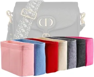 Xoppia Bag Organizer compatible with Dior Large Bobby Bag. Felt Insert Liner for Women Handbag. (Brown, Style A: Exposure)