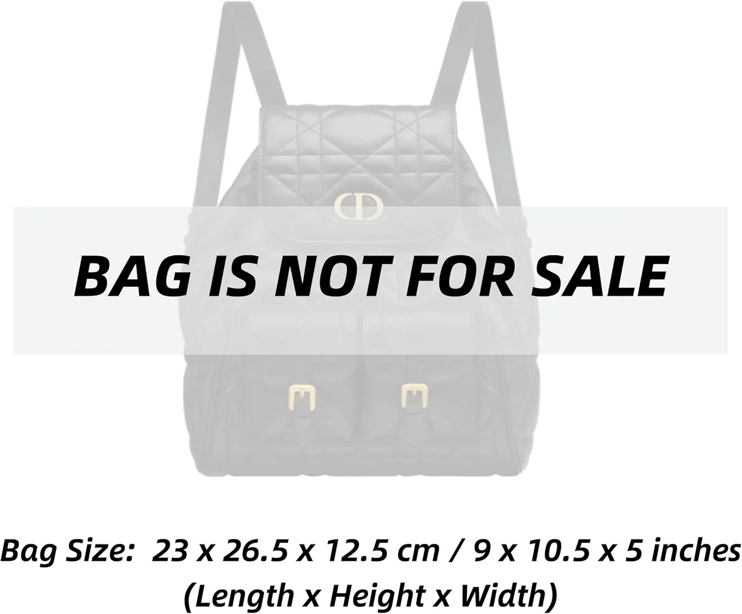 Xoppia Bag Organizer compatible with Dior Medium Caro Backpack. Felt Insert Liner for Women Handbag. (Black, Style B: Side Zipper)
