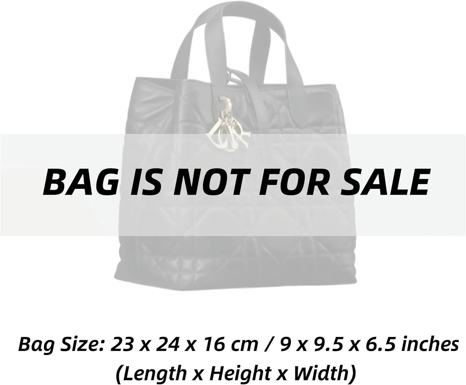 Xoppia Bag Organizer compatible with Dior Medium Toujours Vertical Tote Bag. Felt Insert Liner for Women Handbag. (Black, Style B)