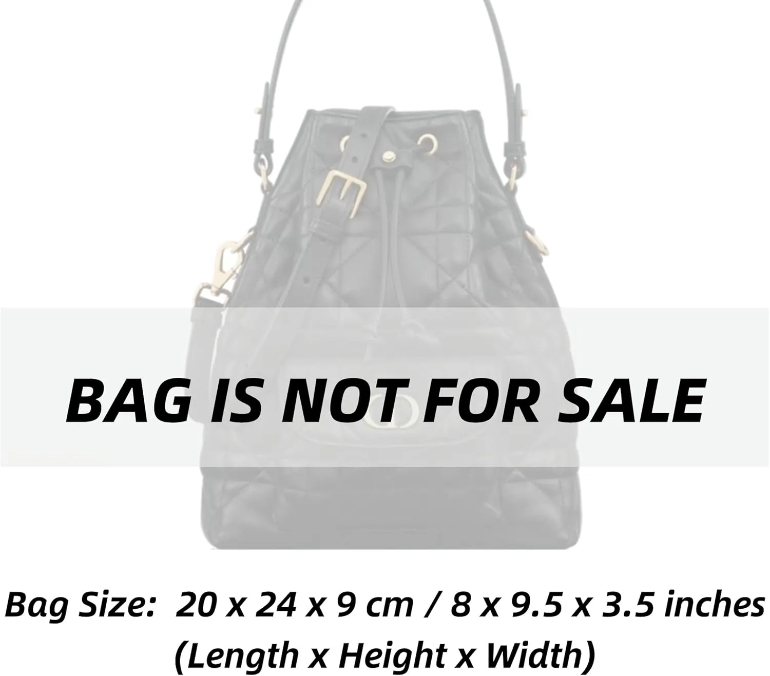 Xoppia Bag Organizer compatible with Dior Small Caro Bucket Bag. Felt Insert Liner for Women Handbag. (Black, Style B: Side Zipper)