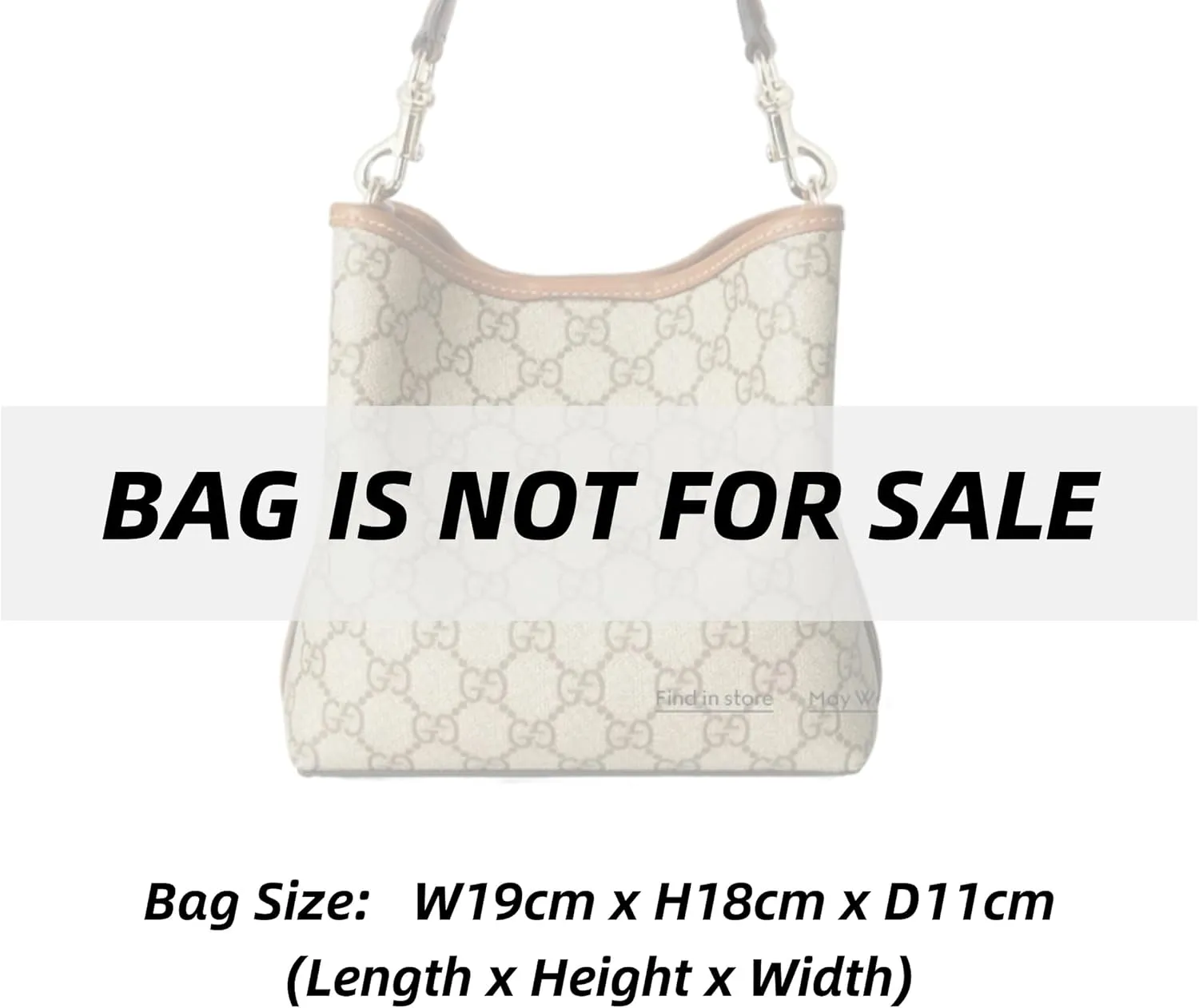 Xoppia Bag Organizer compatible with Gucci GG Emblem Small Bucket Bag. Felt Insert Liner for Women Handbag. (Beige, Style A)