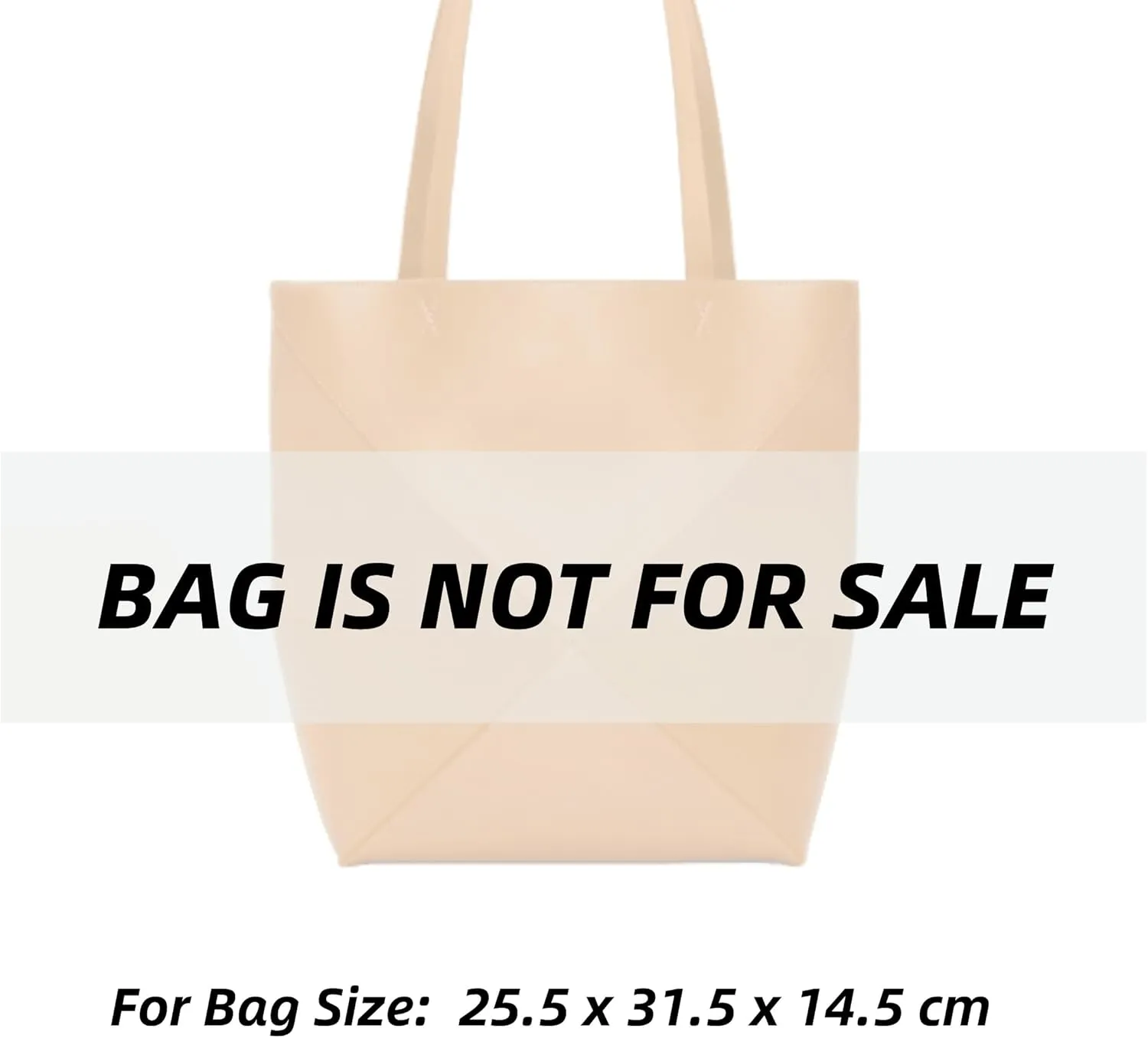 Xoppia Bag Organizer compatible with Loewe Medium Puzzle Fold Tote.(Beige, Style B: Side Zipper)