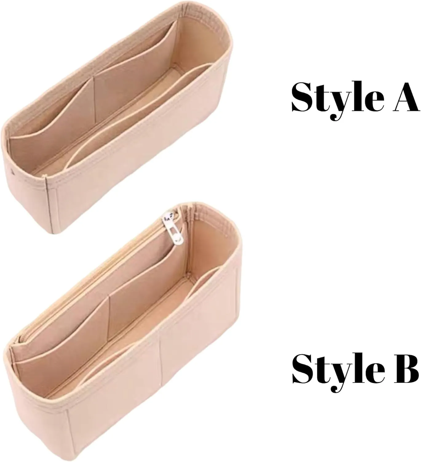 Xoppia Bag Organizer compatible with Marni Museo Small Bag. Felt Bag Insert for Handbag. Bag Liner for Women Tote Bags. (Black, Style A: Exposure)
