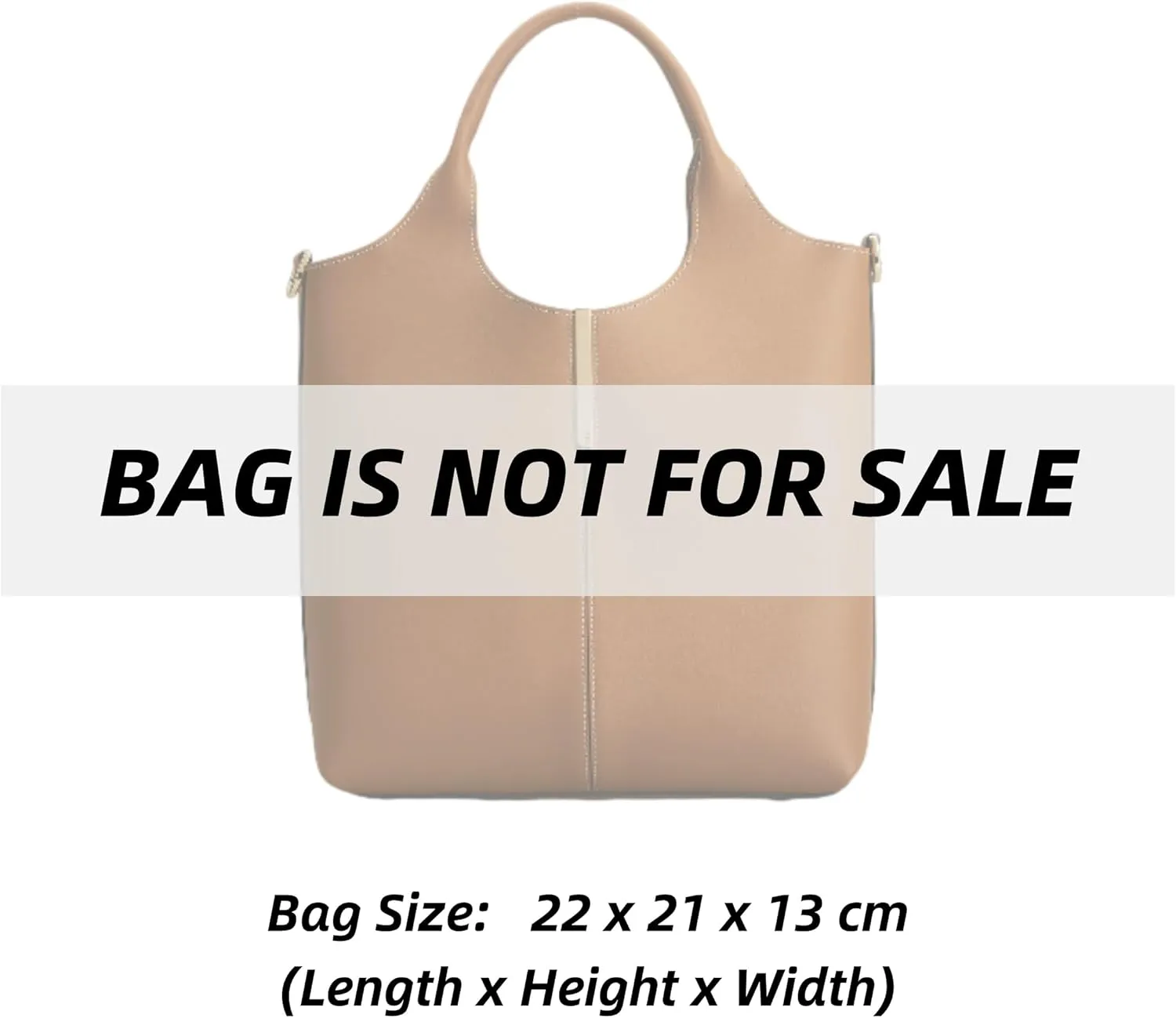 Xoppia Bag Organizer compatible with Tods Tote Shopping Bag Mini. Felt Insert Liner for Women Handbag. (Brown, Style A: Exposure)