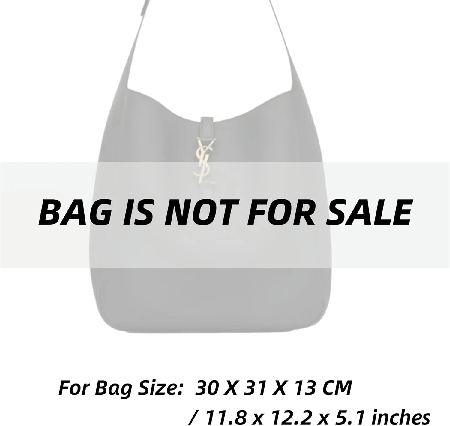 Xoppia Bag Organizer compatible with YSL le 5 à 7 Soft Hobo Large. Felt Bag Insert for Handbag. Bag Liner for Women Tote Bags. (Black, Style B: Side Zipper)