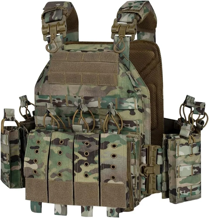 YAKEDA Quick Release Tactical Outdoor Vest for Adult