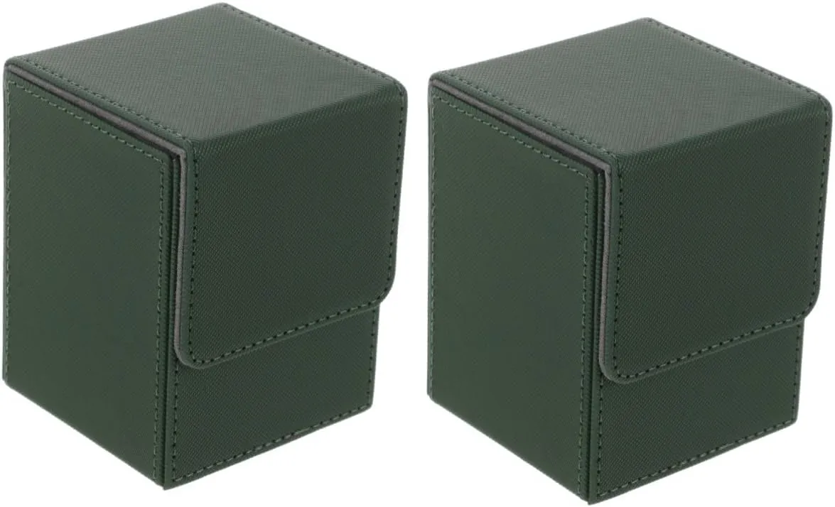 Yardwe 2pcs Games Cards Pu Case Compact Storage Box for Trading Cards More Magnetic Insert Organizer for Home Friends Safe Design