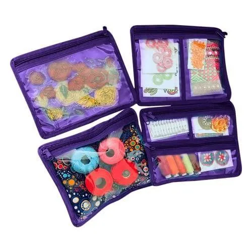 Yazzii Craft Box with Fabric Top - Portable Organizer