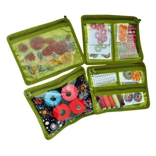 Yazzii Craft Box with Fabric Top - Portable Organizer