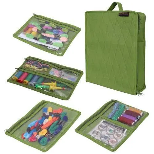 Yazzii Craft Box with Fabric Top - Portable Organizer