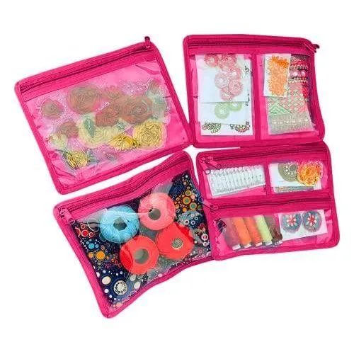 Yazzii Craft Box with Fabric Top - Portable Organizer