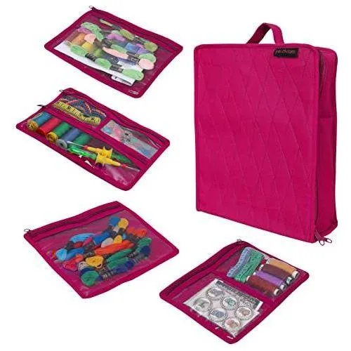 Yazzii Craft Box with Fabric Top - Portable Organizer