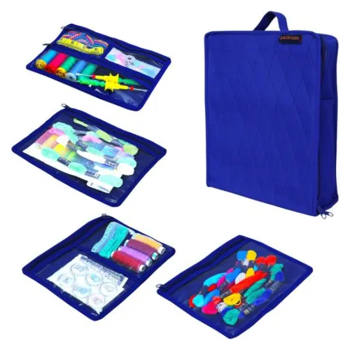 Yazzii Craft Box with Fabric Top - Portable Organizer