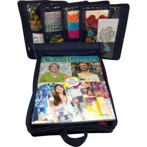 Yazzii Craft Box with Fabric Top - Portable Organizer