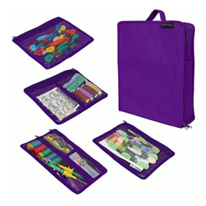 Yazzii Craft Box with Fabric Top - Portable Organizer
