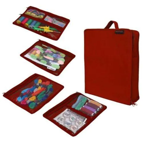 Yazzii Craft Box with Fabric Top - Portable Organizer