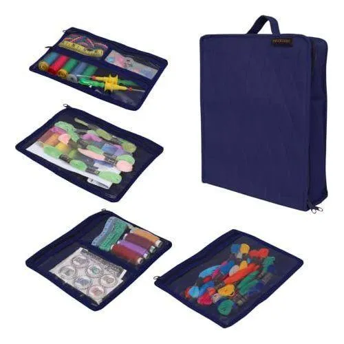 Yazzii Craft Box with Fabric Top - Portable Organizer
