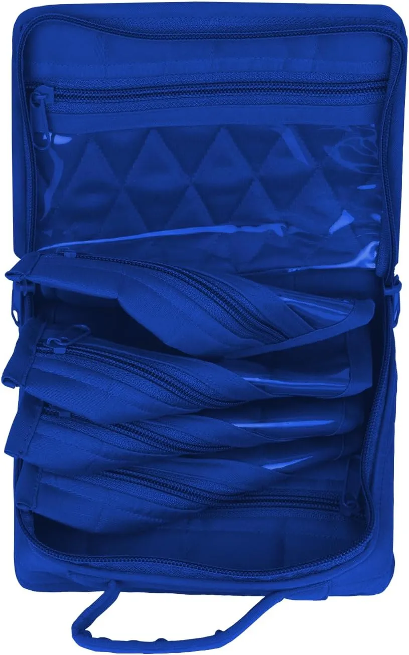 Yazzii Crafters Mini Organizer Tote Bag - Portable Storage Organizer for Crafts, Cosmetics,& Jewelry Royal Blue