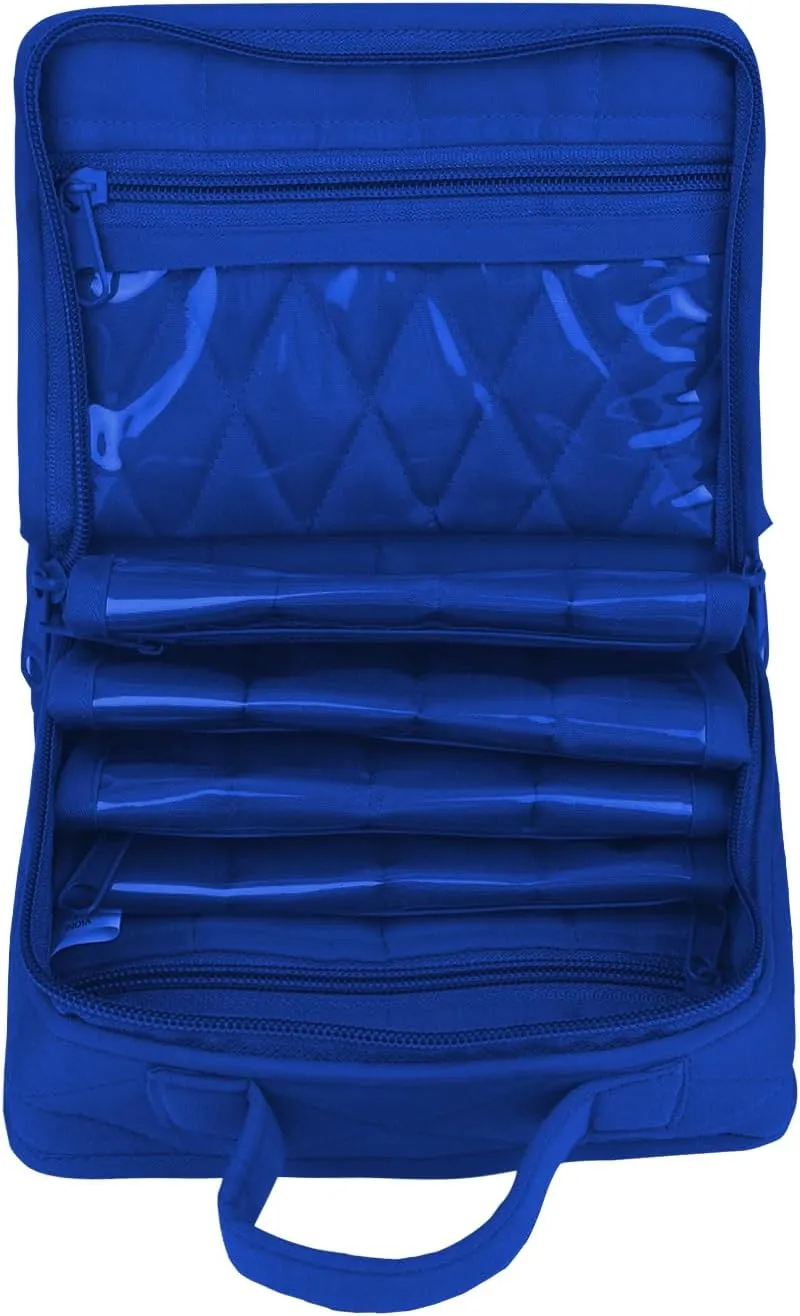 Yazzii Crafters Mini Organizer Tote Bag - Portable Storage Organizer for Crafts, Cosmetics,& Jewelry Royal Blue