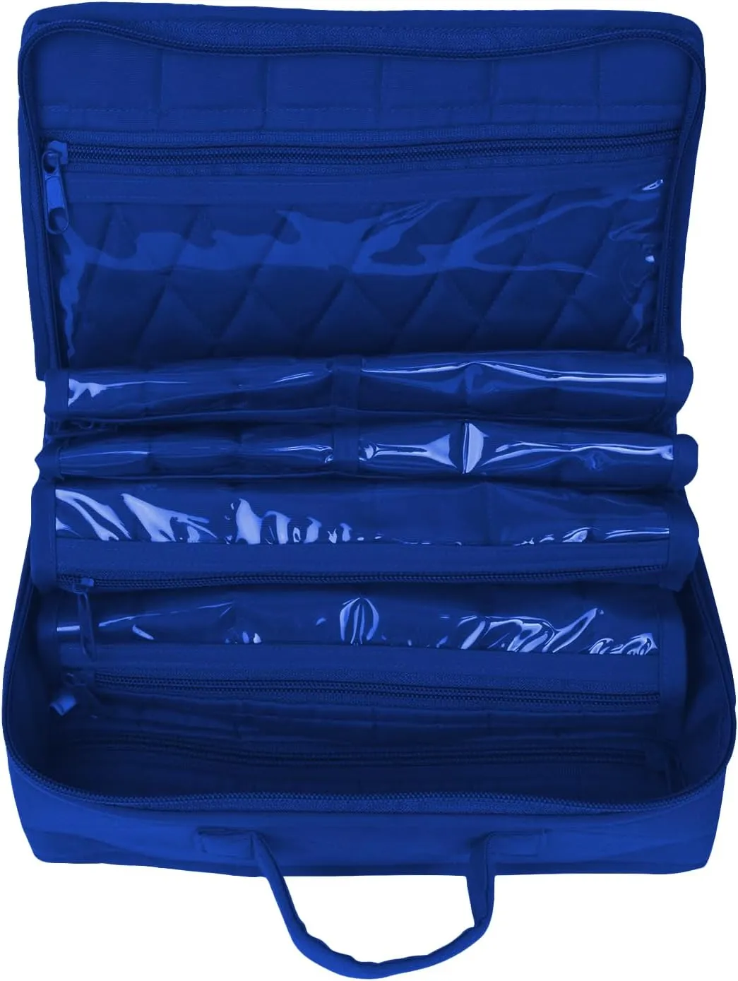 Yazzii Original Craft Organizer Tote Bag- Portable Storage Bag Organizer - Multipurpose Storage Organizer for Crafts, Toiletries, Medication, Cosmetics & Jewelry Royal Blue
