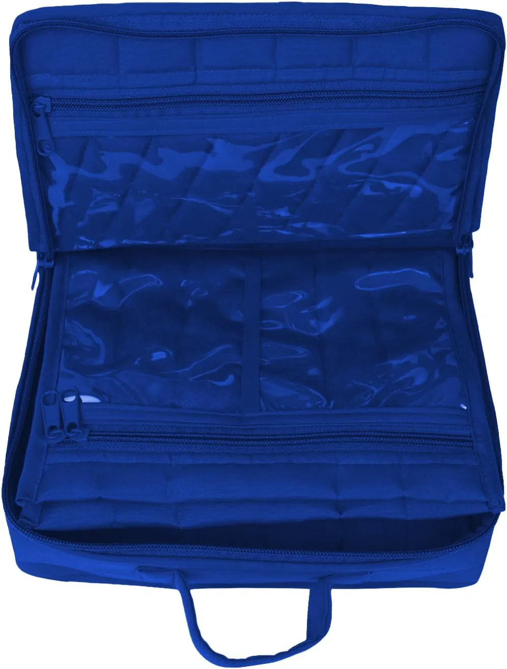 Yazzii Original Craft Organizer Tote Bag- Portable Storage Bag Organizer - Multipurpose Storage Organizer for Crafts, Toiletries, Medication, Cosmetics & Jewelry Royal Blue